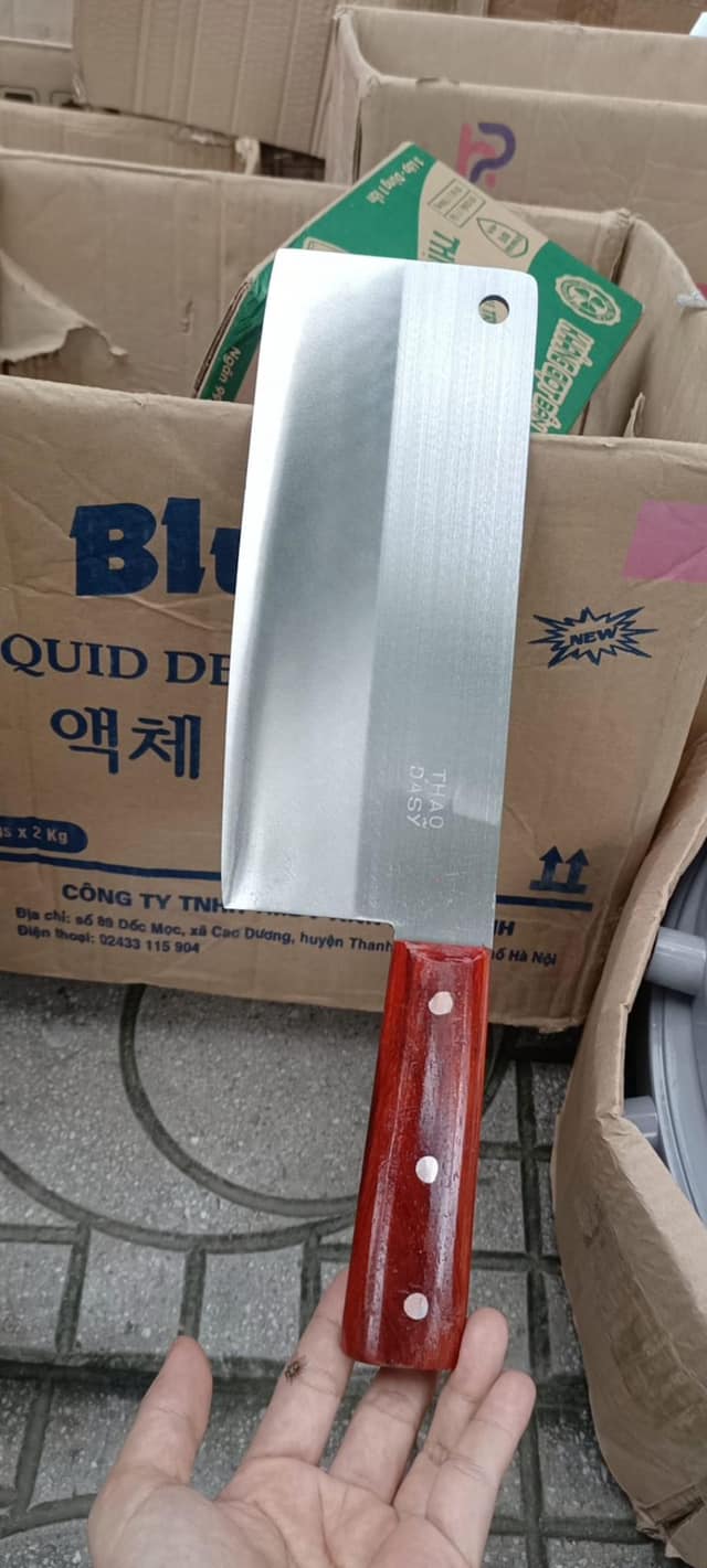 Dao chặt gà, chặt xương chuôi gỗ- Thép nhật không rỉ