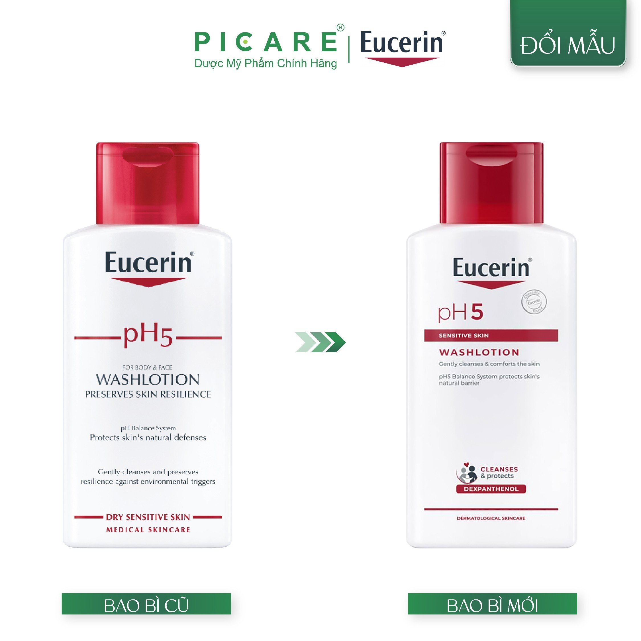 Sữa Tắm Dành Cho Da Nhạy Cảm Eucerin Ph5 Washlotion Có Mùi