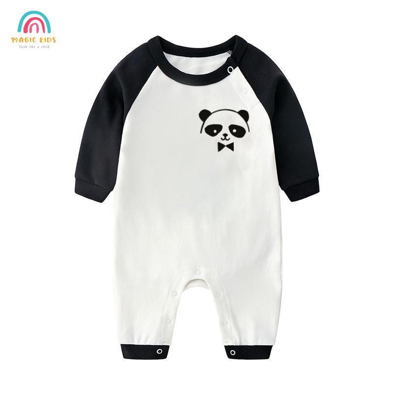 Bộ body dài tay chất liệu cotton họa tiết đáng yêu cho bé BL20011