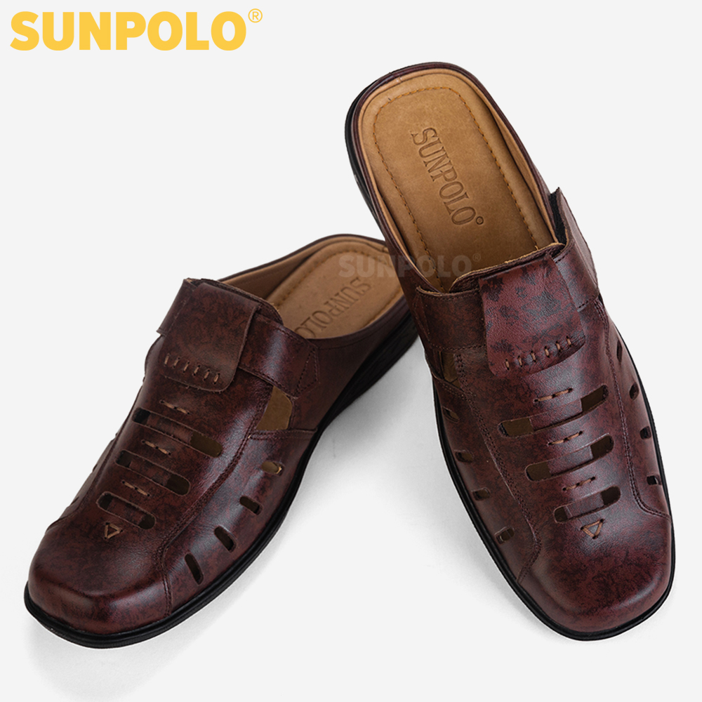 Giày Sục Sapo Nam Da Bò Cao Cấp SUNPOLO SPO006
