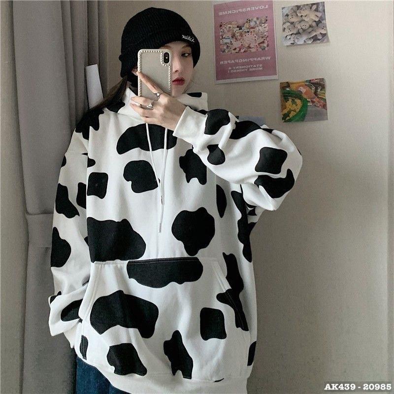 Áo Hoodie Nam Nữ Hoodie Bò Sữa Siêu Hot Nỉ Bông Dày Dặn Hàng QC Khoác BÒ SỮA HD