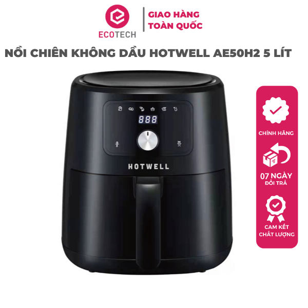 Nồi Chiên Không Dầu HOTWELL AE50H2 5 Lít, Bảo Hành 12 Tháng, 1 Đổi 1 Trong 100 Ngày - Hàng Chính Hãng