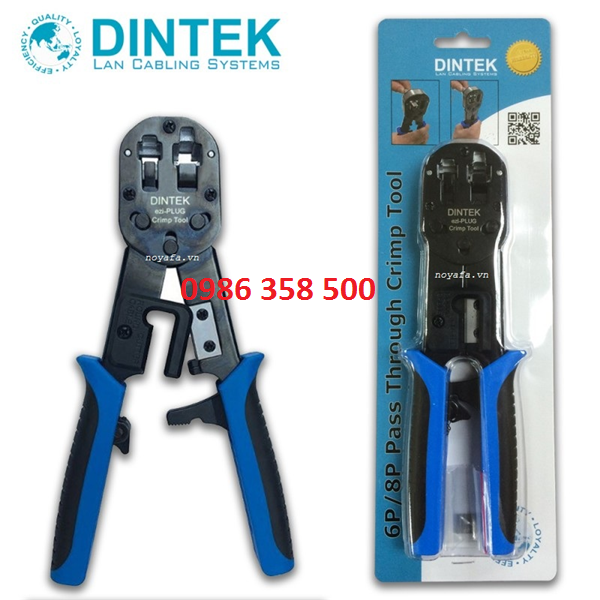 Kìm bấm mạng cho đầu RJ45 xuyên thấu DINTEK hàng chính hãng