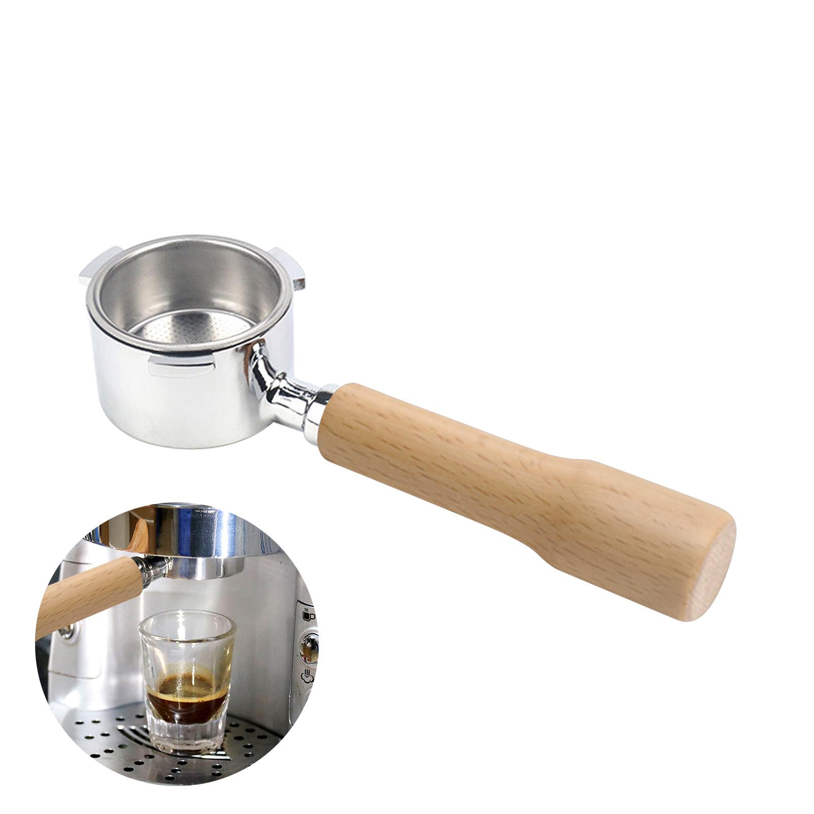 Máy lọc cà phê không có đáy 51mm tay cầm bằng gỗ cho cà phê Delonghi EC680 EC685