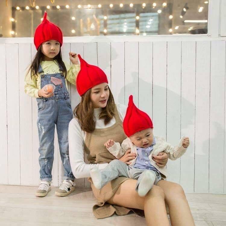 Mũ len củ tỏi cho bé từ 1 đến 4 tuổi