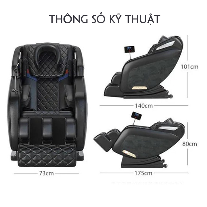 Ghế Massage Toàn Thân Trục Cố Định Cao Cấp, Màn LCD Kích Thước Lớn , Chế Độ Không Trọng Lực Thư Giãn Toàn Thân