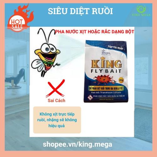 Diệt ruồi vàng - Siêu hiệu quả diệt ruồi nhanh - An toàn tuyệt đối( Gói 20g Trắng xanh) - King Fly Bait