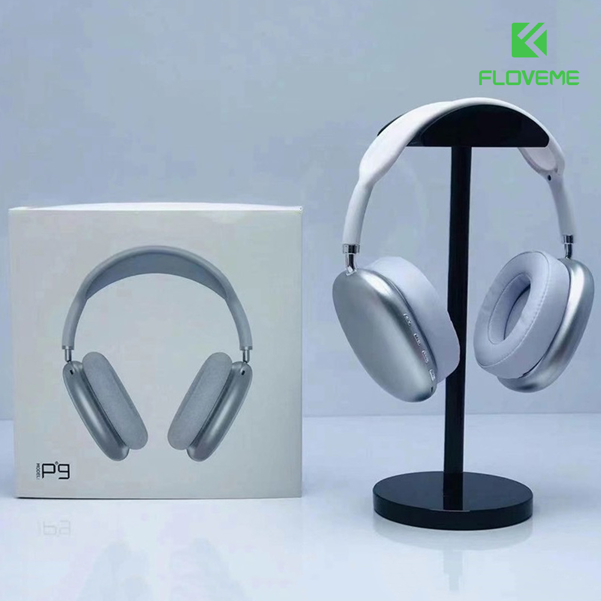 Tai Nghe không dây Bluetooth Floveme Air Max P9 - Chống Ồn - Có Micro Đàm Thoại - Hỗ Trợ Thẻ Nhớ SD - Âm thanh sống động - Hàng chính hãng