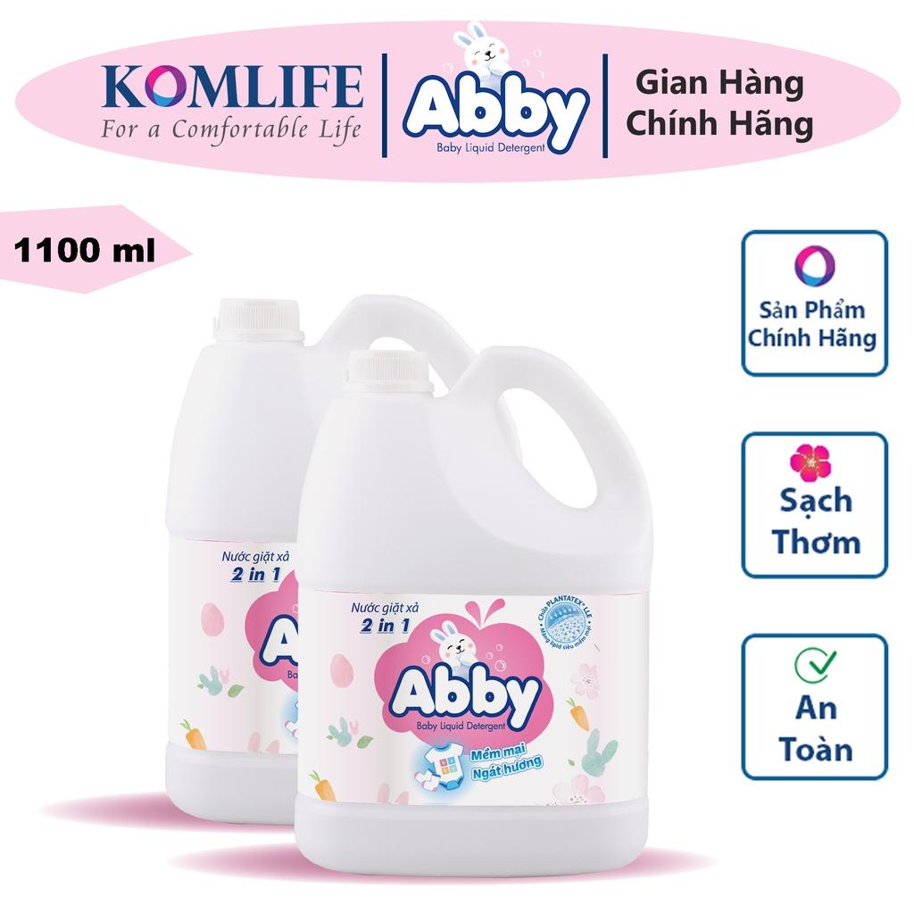 Nước giặt xả mẹ và bé 3500 ml ABBY tự nhiên, an toàn, làm mềm vải, hương thơm dịu nhẹ, sạch vết bẩn trẻ em