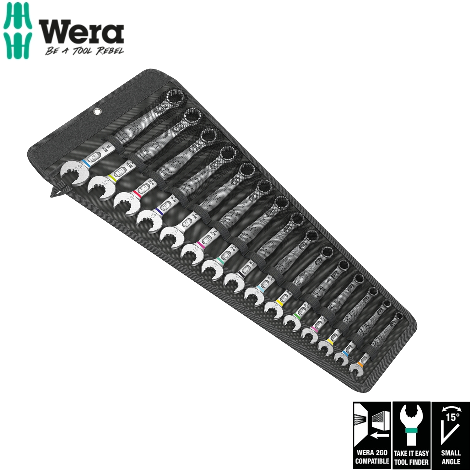 Bộ cờ lê đầu tròng 15 cái Wera 05020302001 6003 Joker 15 Set 1 combination wrench set