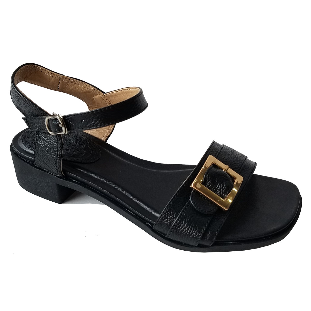 Giày Sandal Cao Gót Da Bò Thật BIGGBEN Gót 4 Phân SDCG72