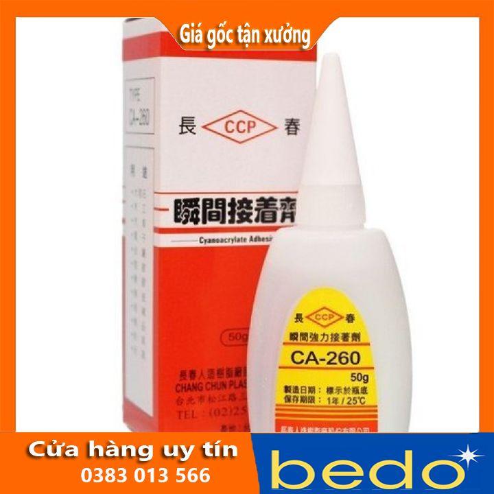 Keo không khói CA260 độ bền cao thời gian khô cứng rất nhanh, giúp tiết kiệm được thời gian sử dụng