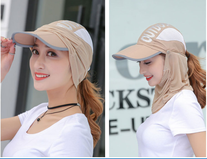 Hình ảnh Mũ Nón chống nắng kèm khẩu trang tạo kiểu phong cách Hàn