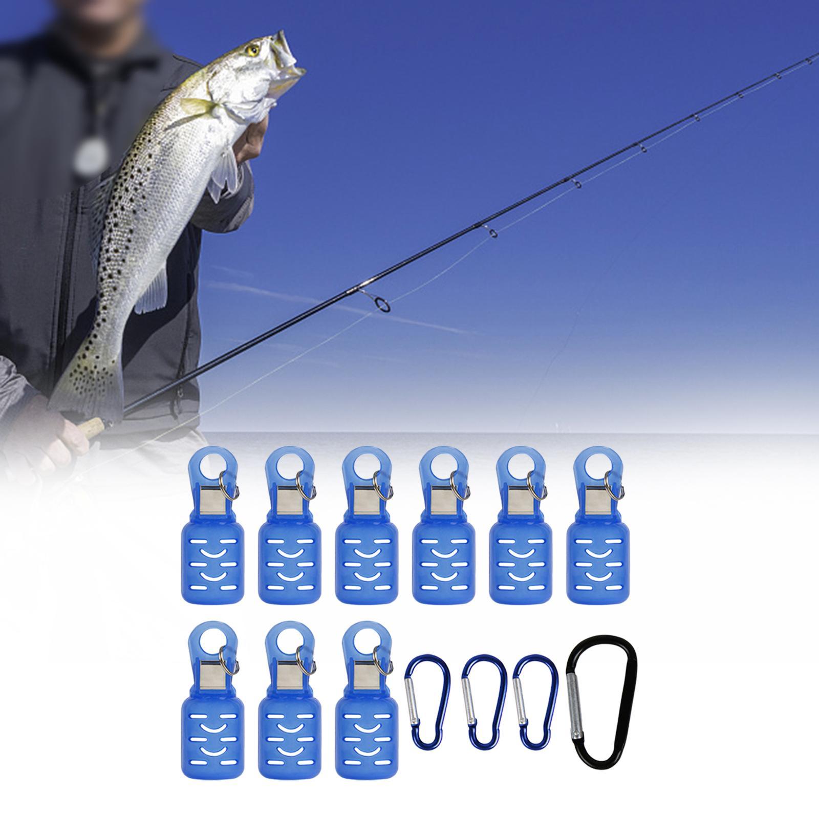 9Pcs Fishing Squid Hooks Cover Fishing Jigs Lure Covers with 4 Carabiners Umbrella Hooks Cover Strong Hooks  Fishing Tackle Tools