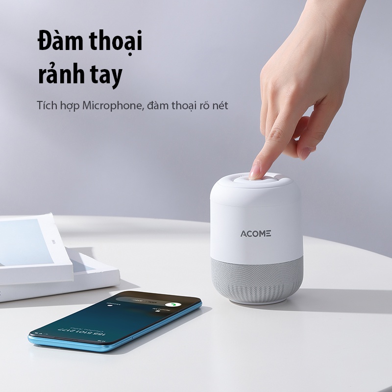 Loa Bluetooth ACOME A11 Công Suất 5W Bluetooth 5.0 Công Nghệ TWS Kiểu Dáng Nhỏ Gọn - Hàng chính hãng