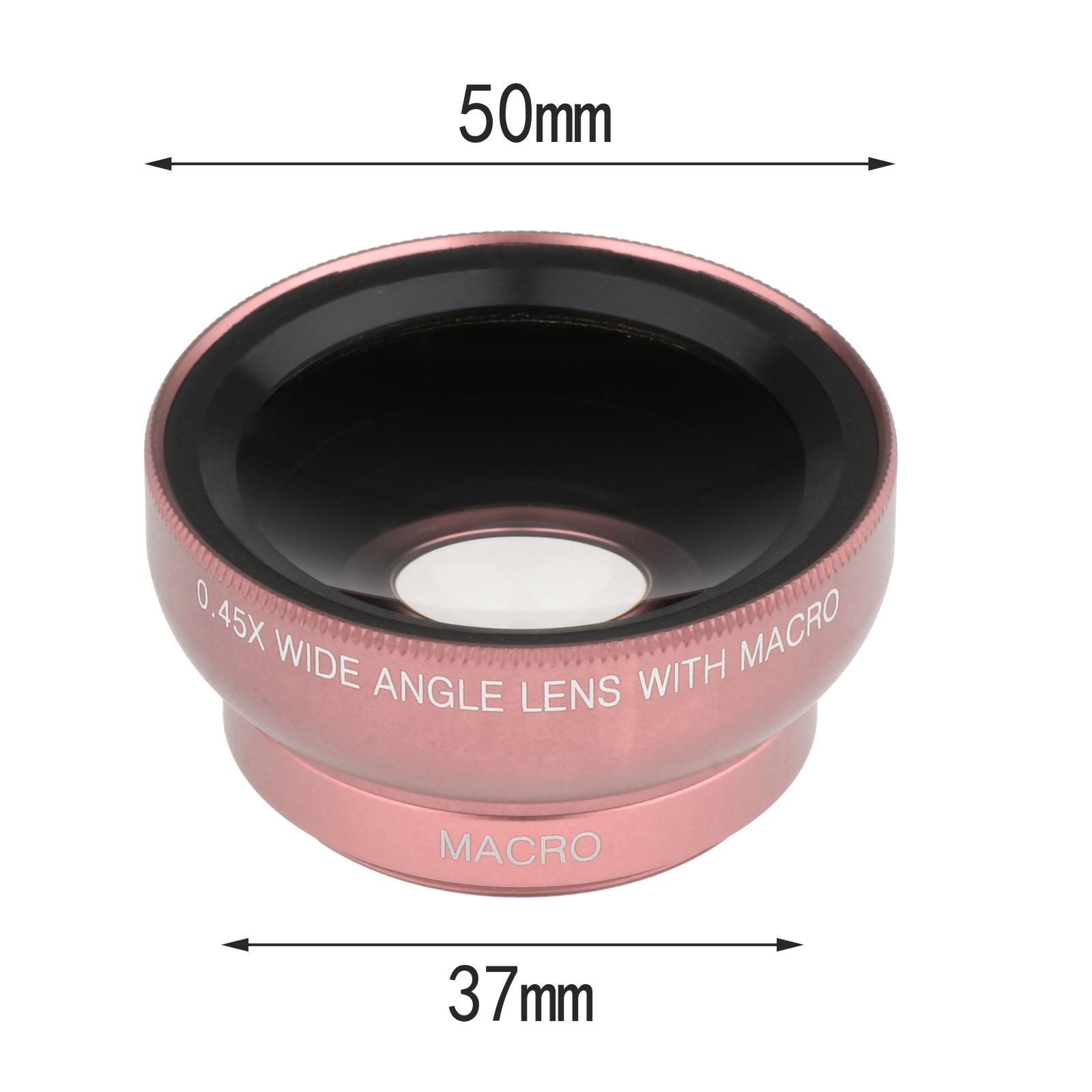 2-in-1 Phone Camera Lens / Wide Angle Lens Clip Carry Pouch