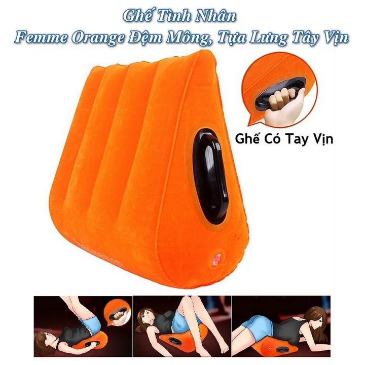 Ghế Tình Nhân Femme Orange Đệm Mông, Tựa Lưng Tay Vịn (có bơm hơi)