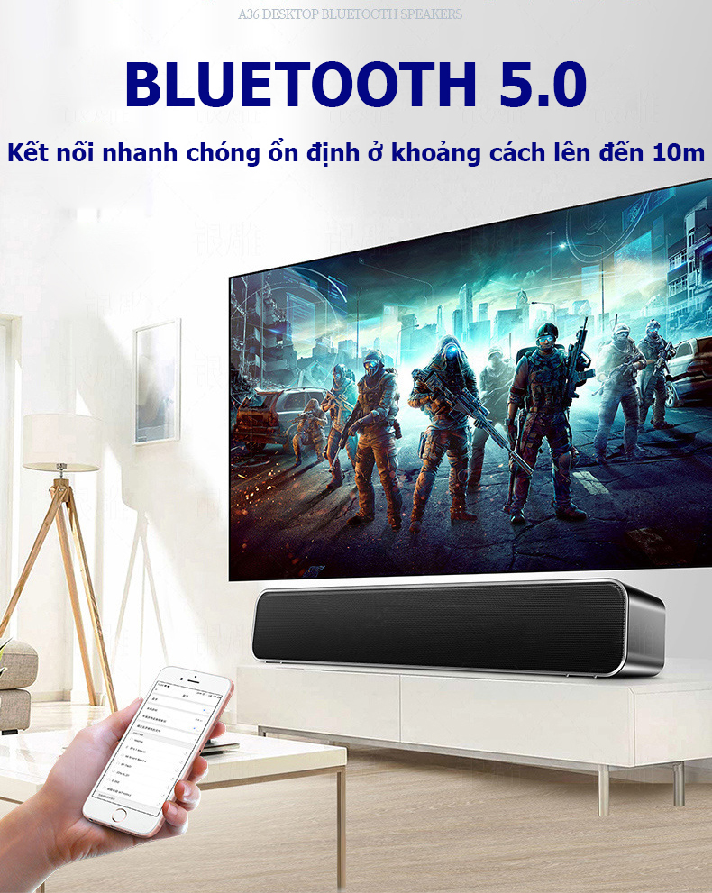 Loa bluetooth A36- E350 âm thanh chân thực, loa để bàn kết nối bằng bluetooth hoặc có dây, tương thích với nhiều thiết bị như tivi, vi tính, laptop, điện thoại...- Hàng nhập khẩu