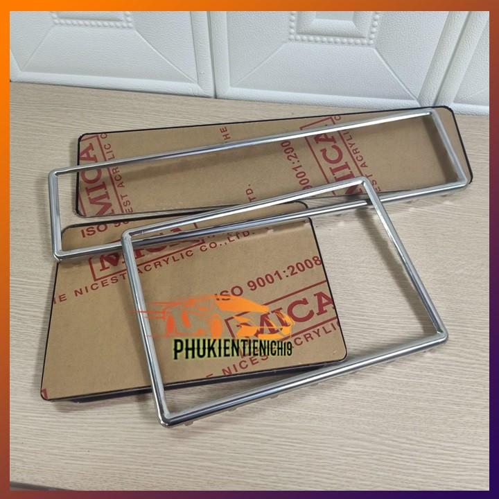 Khung ốp biển số ô tô xe hơi kèm viền inox đẹp