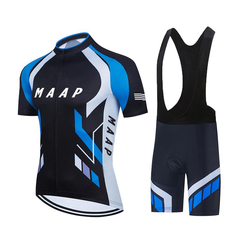 MAAP Cycling Jersey Set 2023 Đội xe đạp mùa hè xe đạp xe đạp quần áo Mountain Sports xe đạp xe đạp xe đạp xe đạp Color: Cycling Shirts 8 Size: XS