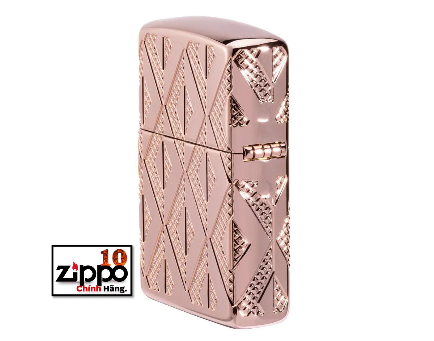 Bật lửa ZIPPO 49702 Armor Geometric Diamond Pattern Design - Chính hãng 100%