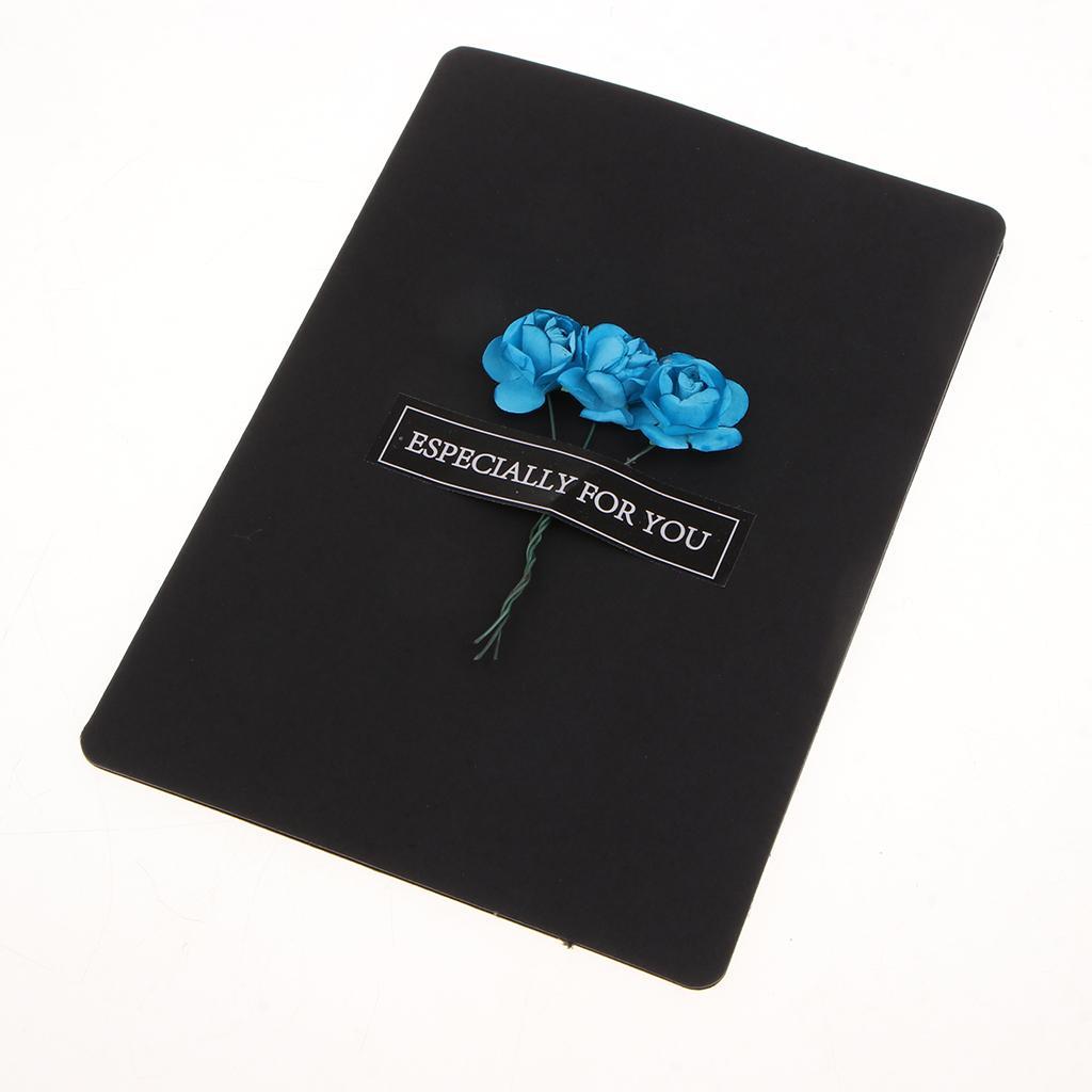 5 Pieces Handmade Greeting Cards Invitation Cards with Dried Flower Embellishments for Wedding Party, Graduation, Holiday, Birthday - 146 x 100mm