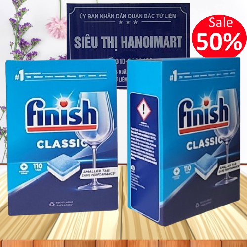 Combo 2 hộp 110 viên rửa bát Finish Classic Dishwasher Tablets Lemon - hương chanh
