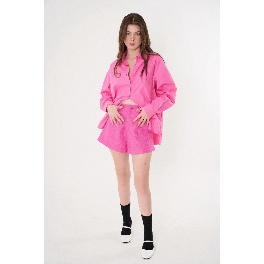 DOTTIE - Quần short in họa tiết chìm nữ hồng Q0293