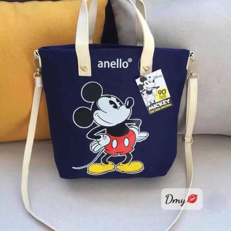 Túi xách vải bố hình chuột mickey túi tote