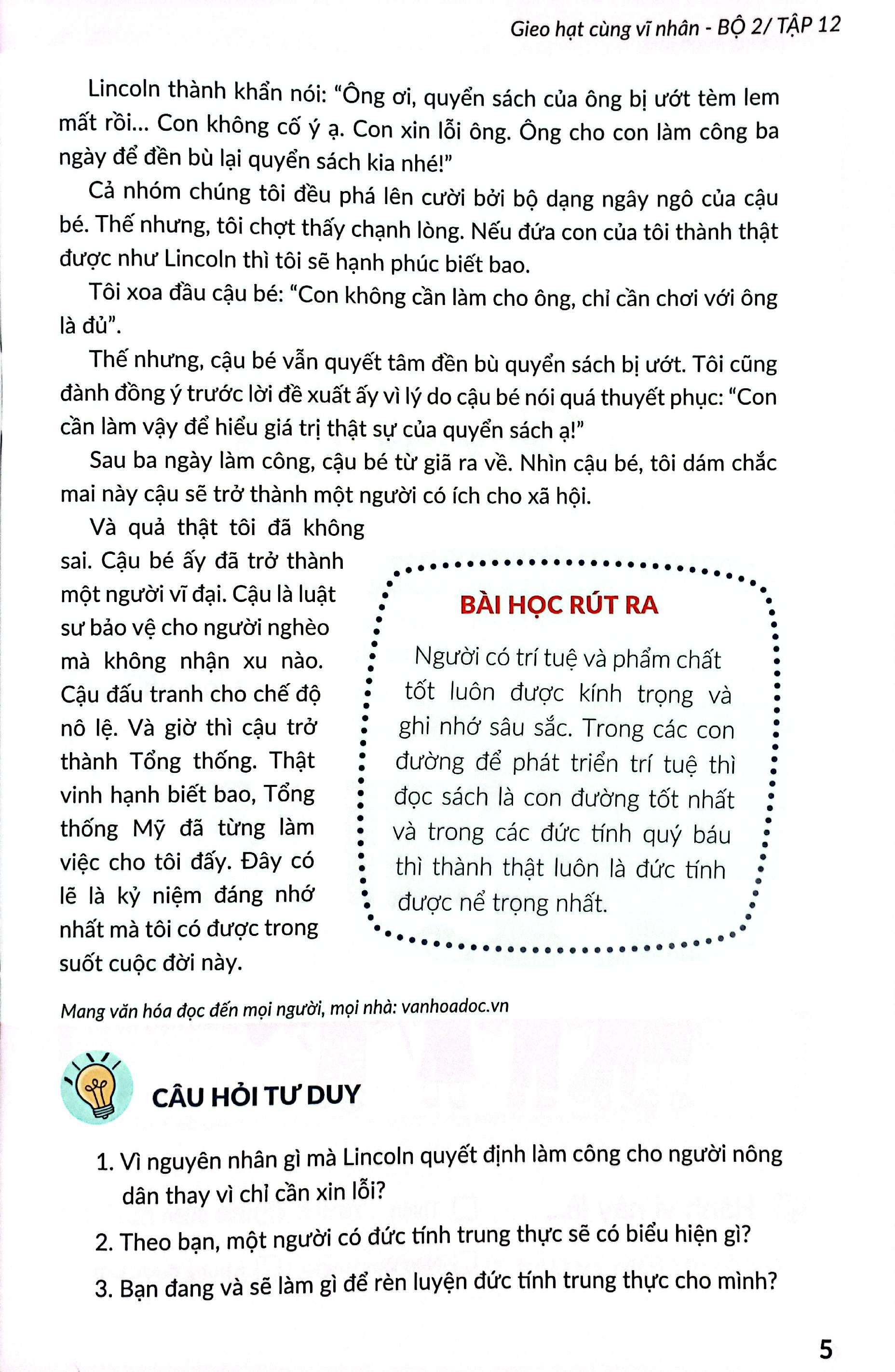 Sách - Gieo Hạt Cùng Vĩ Nhân - Bộ 2 - Tập 12