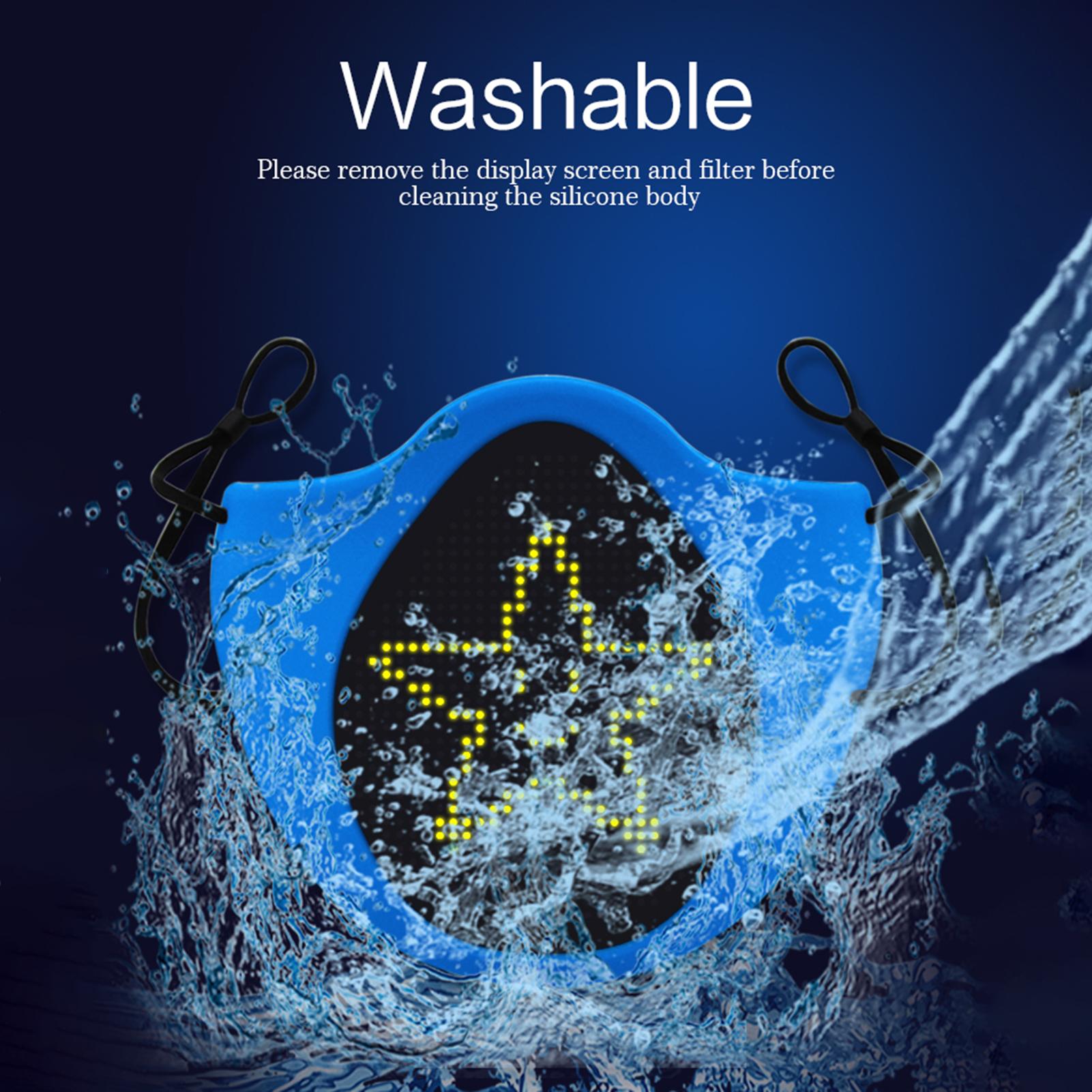 Khẩu trang đèn LED điều khiển không dây sạc bằng USB nhiều hình ảnh độc đáo