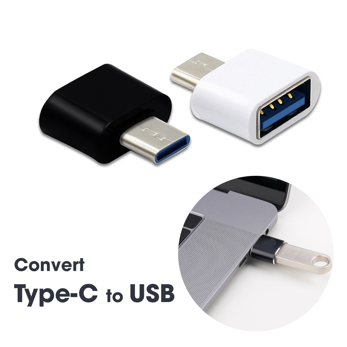 Hạt chuyển đổi OTG từ Typc-C sang cổng USB giành cho macbook, điện thoại, máy tính bảng