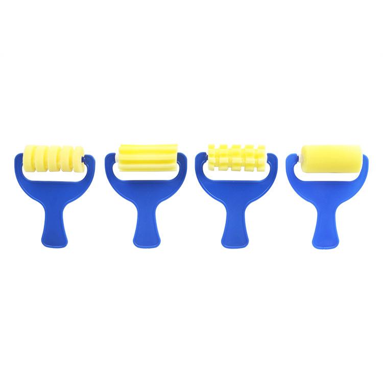 12 miếng trẻ em bơi Bàn chải tự làm Vẽ bọt cuộn Stamper Đồ chơi bức tranh phát triển sớm cho trẻ em trai