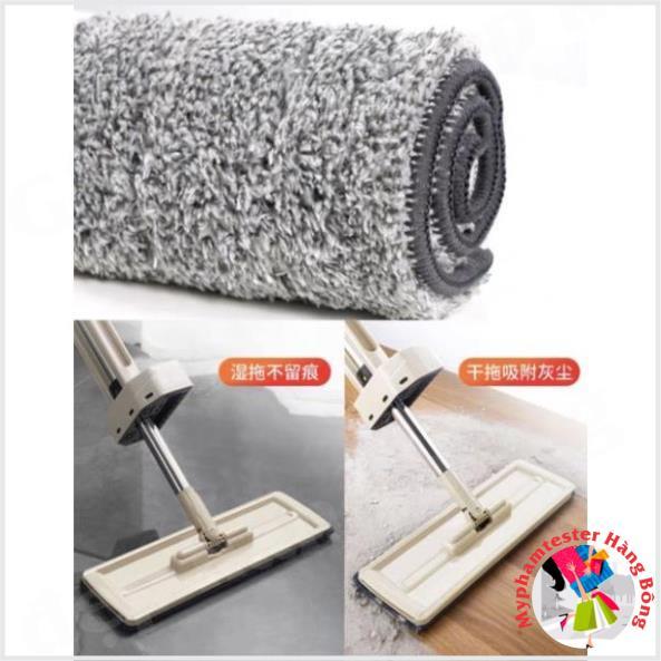 Cây lau nhà tự vắt thông minh xoay 360*tặng kèm 1 bông lau