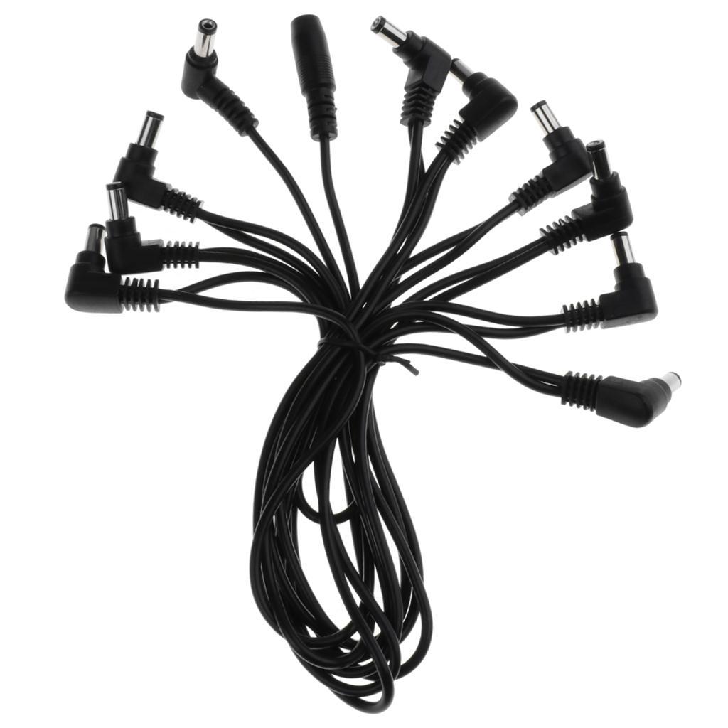 3 Way Electric Guitar Effect Pedals Splitter 9V DC 1A 2A Power Supply Cable