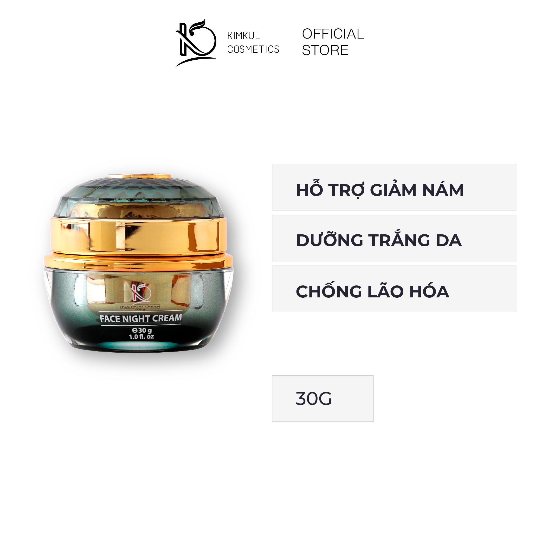 Cream dưỡng da đêm KimKul Face Night Cream 30G