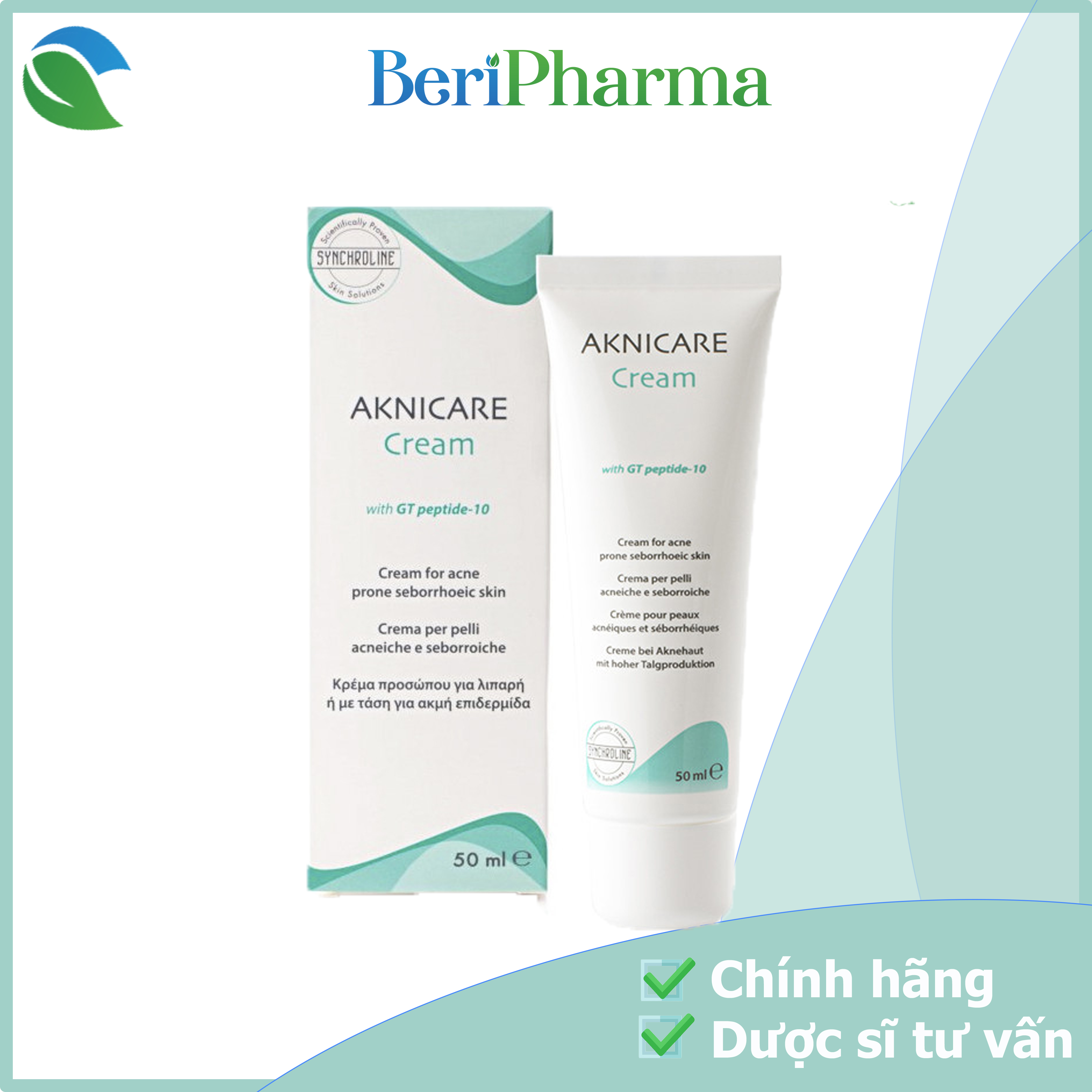 Aknicare Kem Giảm Mụn, Kiểm Soát Nhờn Cream 50ml