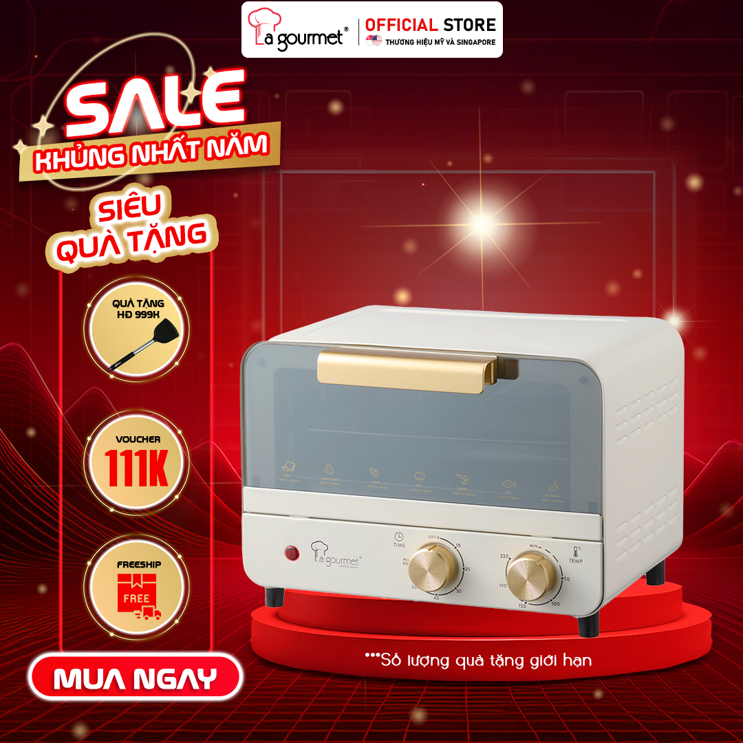 [Hàng chính hãng] Lò nướng La gourmet cao cấp retro 12L