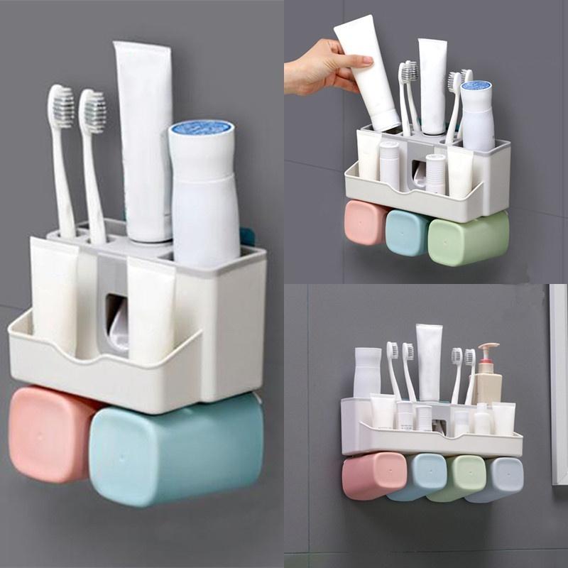 1 Bộ Giá Treo Bàn Chải Đánh Răng Kèm Cốc Đánh Răng