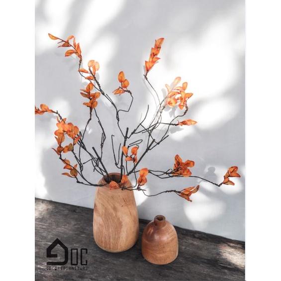 Lọ hoa gỗ, bình hoa gỗ nghệ thuật trang trí cắm hoa giả Góc decor