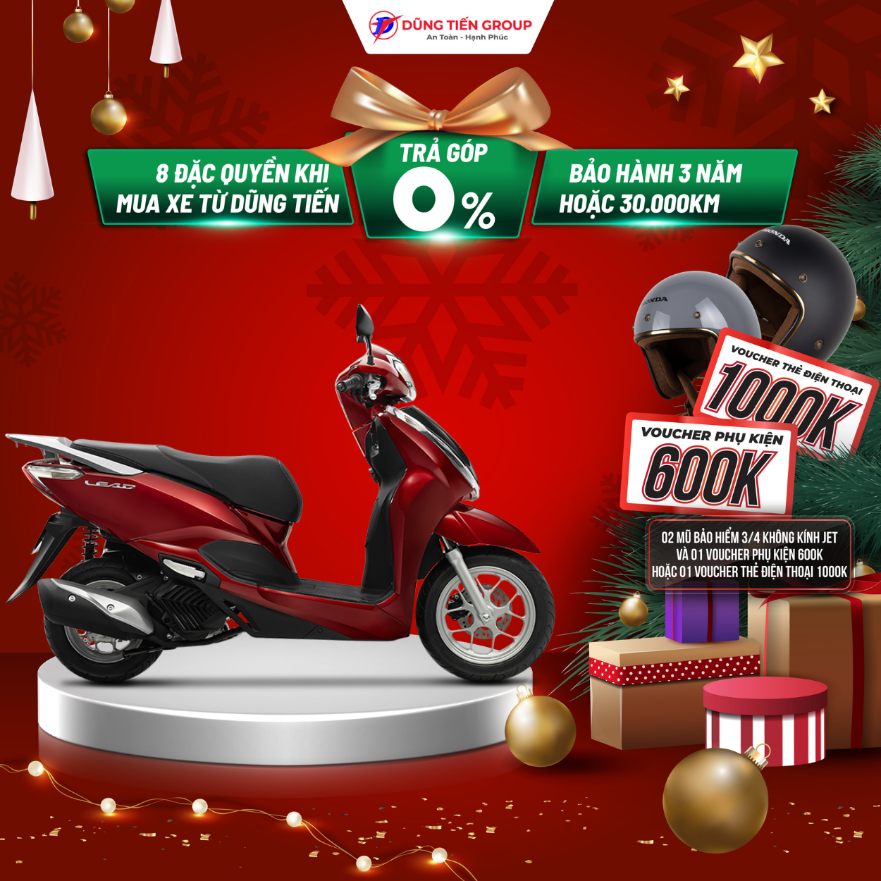 Xe Máy Honda Lead 125Cc 2025 - Phiên Bản Cao Cấp - Đỏ