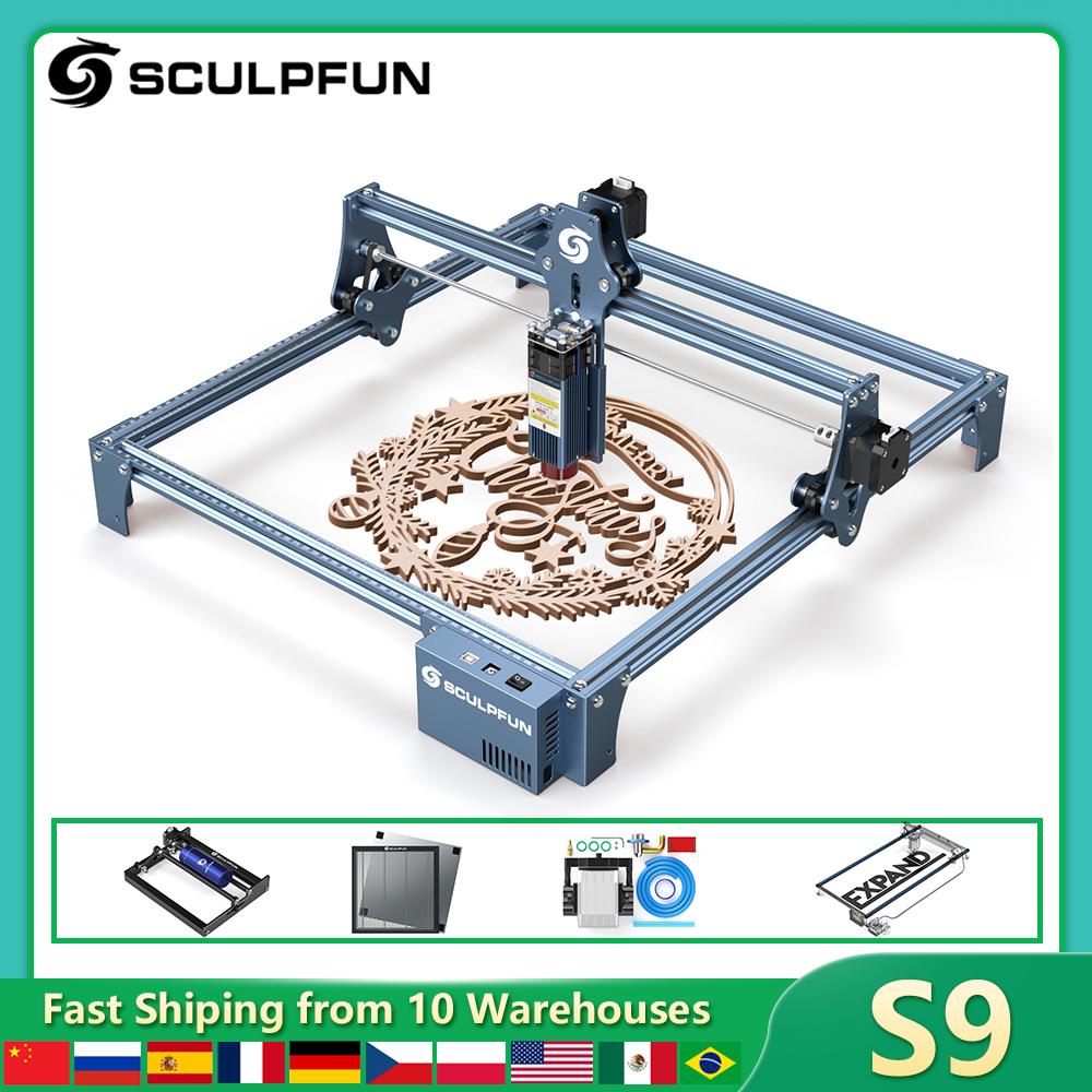 Máy khắc laser SCULPFUN S9 Công nghệ tạo hình tia laser siêu mỏng CNC 410x420mm Máy cắt khắc laser độ chính xác cao