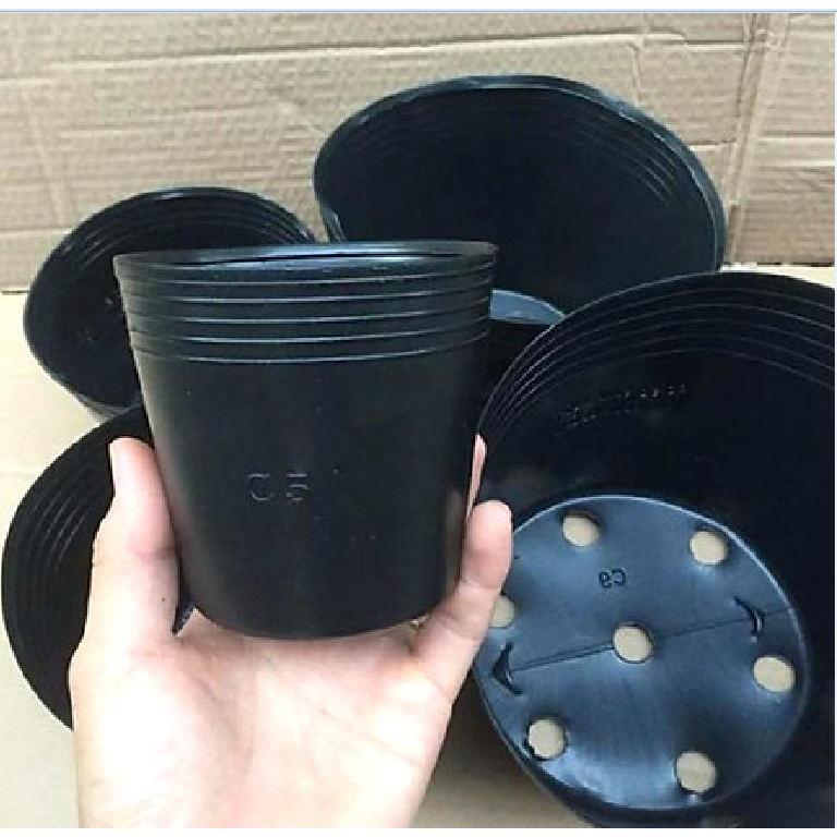 10 Chậu nhựa 9cm,dẻo màu đen ươm cây ,ươm hạt giống
