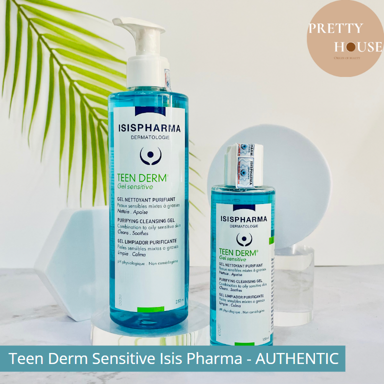 Gel Rửa Mặt Da Nhạy Cảm Giảm Nhờn Ngừa Mụn Teen Derm Gel Sensitive - Isis Pharma