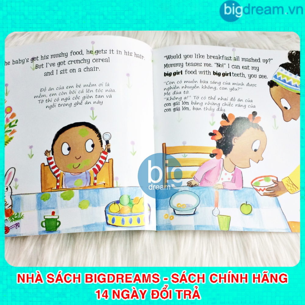 Tớ đã lớn Song ngữ dành cho em bé lớn trong gia đình - Bé có em Tập làm anh chị Truyện kể cho bé trước giờ đi ngủ