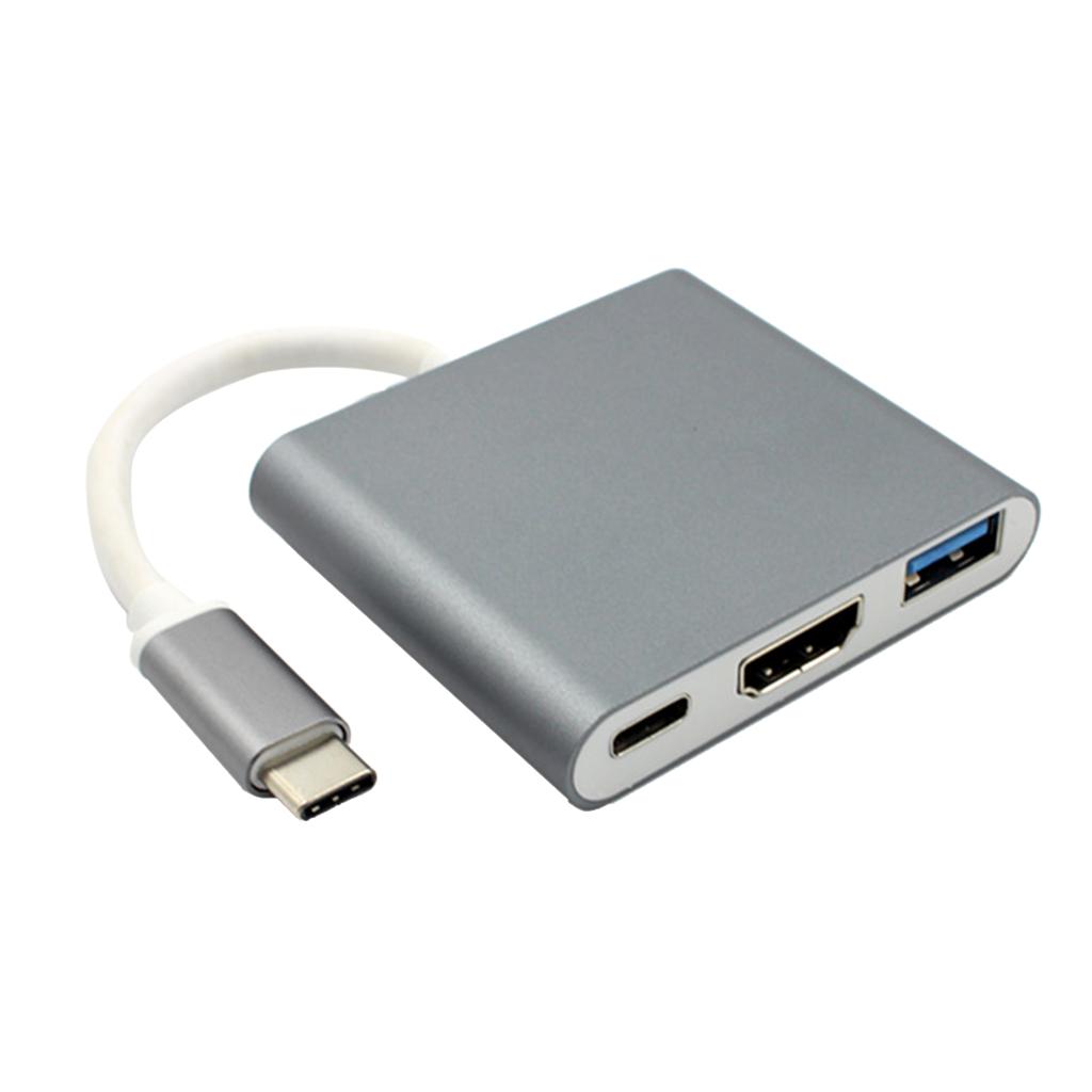 USB-C HUB Digital AV Multi Port Adapter Cable Type-C to HDMI 4K& USB 3.0