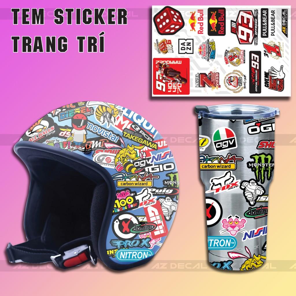 Sticker Dán Xe Chủ Đề Marquez | Trang Trí Xe Máy, Xe Điện, Nón Bảo Hiểm, Laptop, Điện Thoại