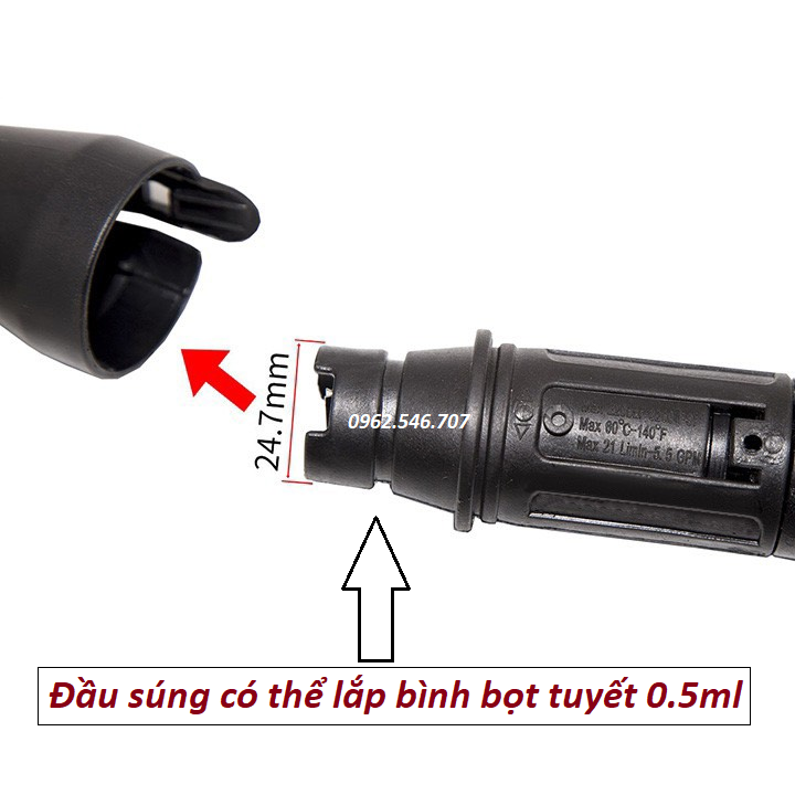 Súng rửa xe và bộ khớp nối nhanh 1/4inch cho máy rửa xe áp lực cao ren 14mm,22mm | Bộ vòi xịt rửa xe và khớp nối nhanh ren 14mm