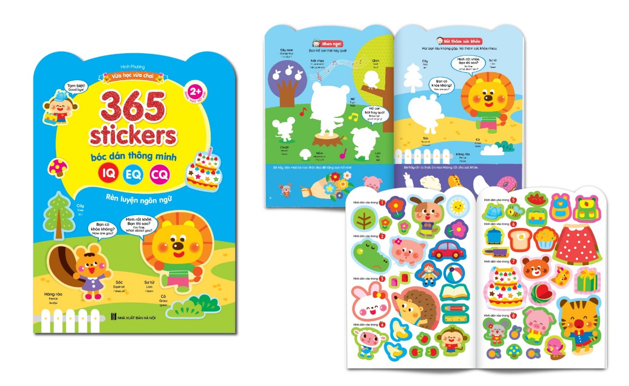 Bộ 6 Cuốn Bóc Dán Thông Minh 365, gồm 2000+ Stickers (Dành Cho Trẻ Từ 2-6 Tuổi) - Giúp bé phát triển IQ, EQ, CQ