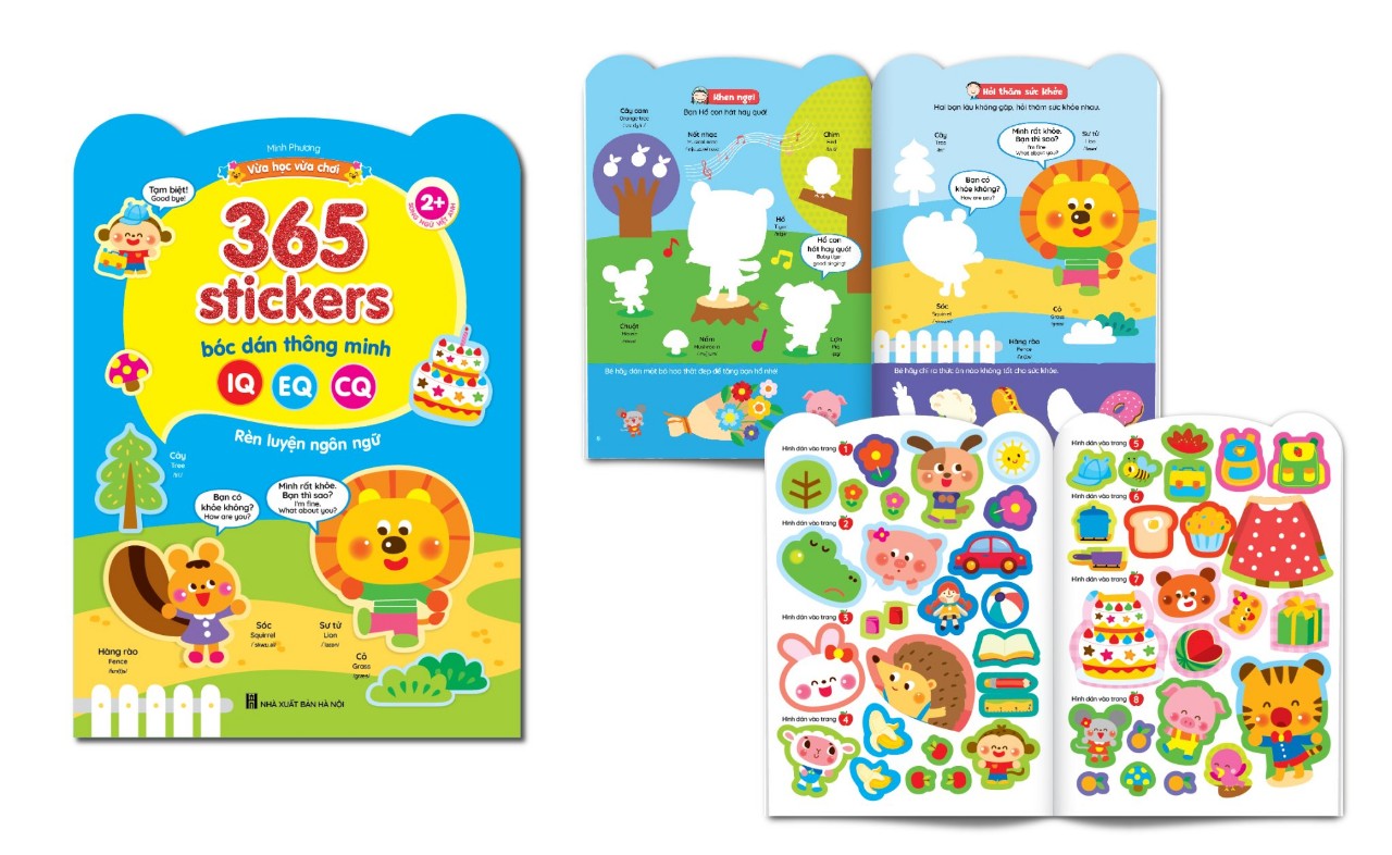 Bóc dán thông minh 365 - Bộ sticker bóc dán 6 cuốn 6 chủ đề - Rèn luyện IQ, EQ, CQ